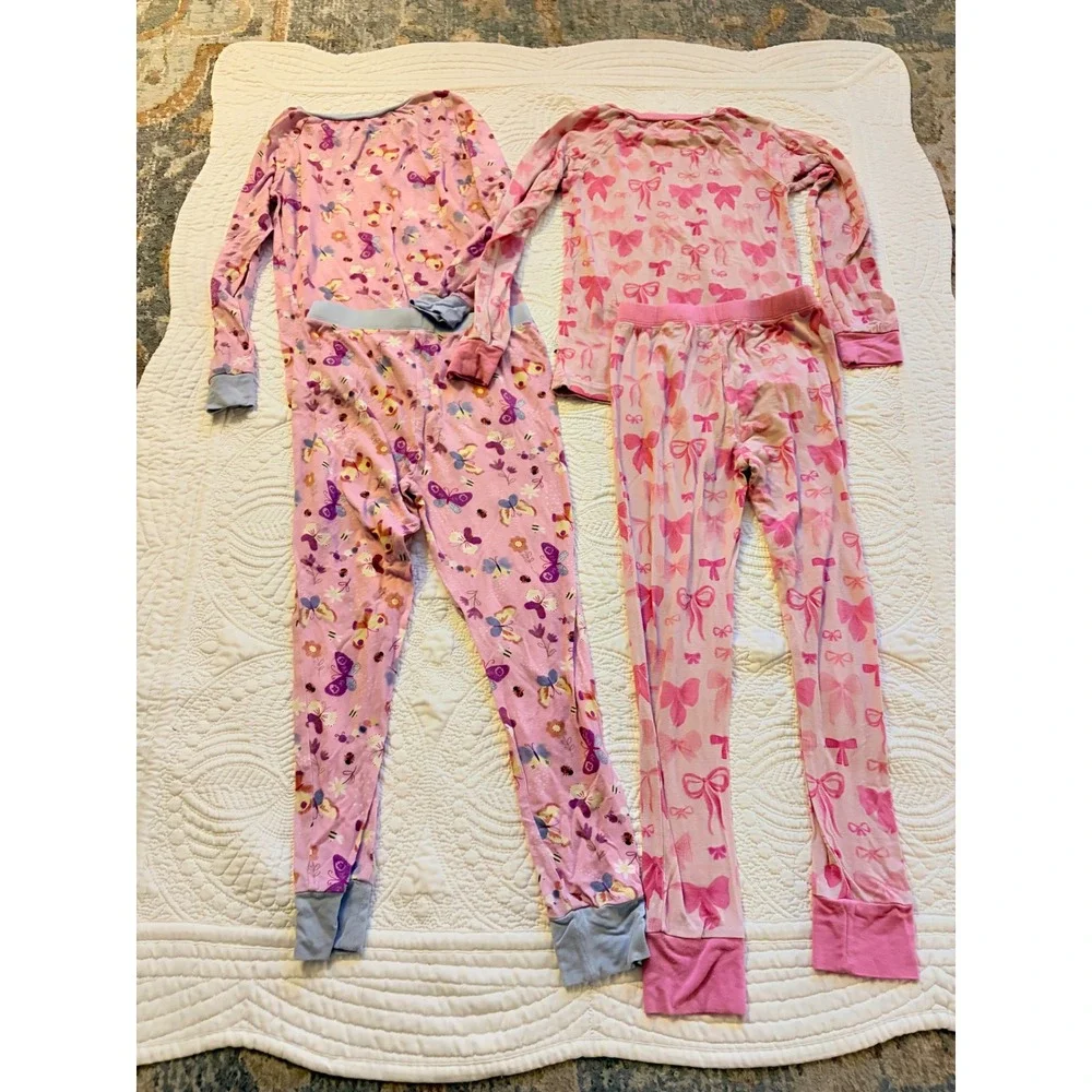 Tiny Jams Girls Bamboo Long Sleeve 2 Piece Pajamas Set of 2 Size 5T